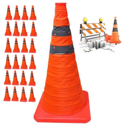 Kit 25 Cones Retráteis SU-CONE2-1 Refletivos 40cm Laranja Leva Pra Malhar