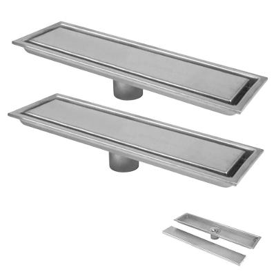 Kit 2 Ralos Lineares Invisíveis 40cm Aço Inox Anti Odor Leva Pro Pet