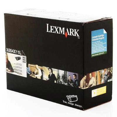 Toner Lexmark X654X11L Preto Original com Rendimento de 36.000 Páginas