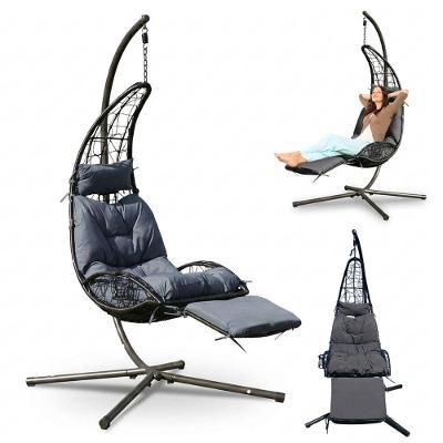 Cadeira Balanço Espreguiçadeira Meia Lua Metal Reclinável Preto Leva Pro Pet