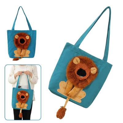 Bolsa de Transporte Leva Pro Pet BSL3906 Estampa Leão Azul Náilon 1 Unidade