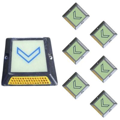 Kit 6 Tachas Refletivas Viárias SU-RUA5 Autoluminescentes Cinza Leva Pro Pet