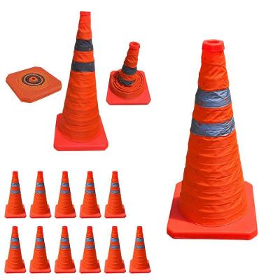 Kit 11 Cones Retráteis SU-CONE1-1 70cm Refletivos Laranja Leva Pro Pet