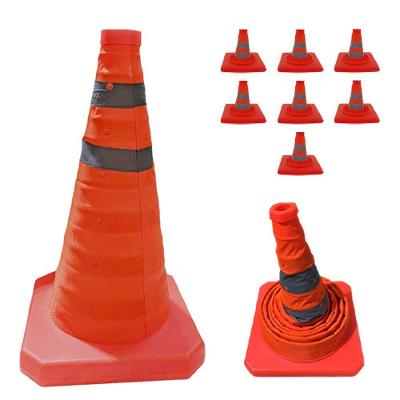 Kit 7 Cones Retráteis SU-CONE3-1 Refletivos 50cm Laranja Leva Pro Pet