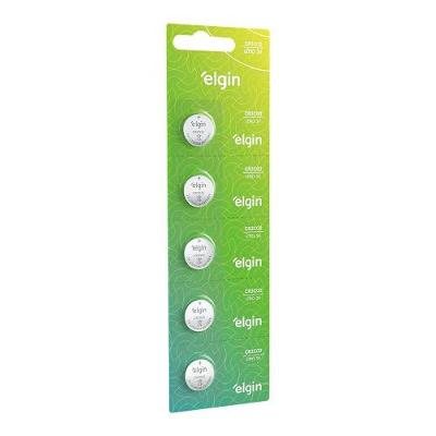 Bateria de Lítio Elgin CR2032 3V Tecnologia de Lítio 5 Unidades