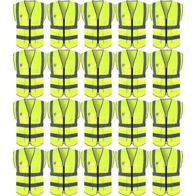 Kit 20 Coletes Sinalizadores Refletivos EPI Verde Fluorescente