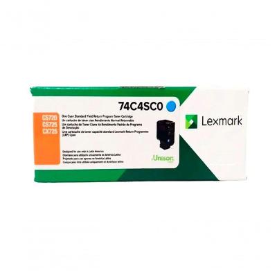 Toner Lexmark 74C4SC0 Ciano CS720 CS725 Original 7.000 Páginas