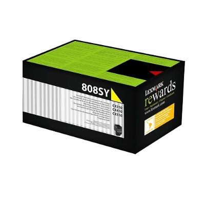 Toner Lexmark 808SY 80C8SY0 Amarelo Original Cs310n Cx510dthe