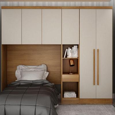 Guarda Roupa Modulado Solteiro Safira 018 6 Portas 3 Gavetas MDF Cumaru-Fendi