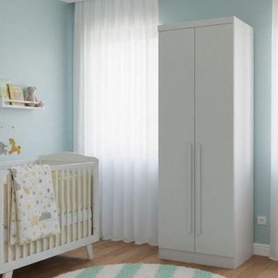 Armário Multiuso Infantil Bella 2 Portas Giratórias MDF Branco