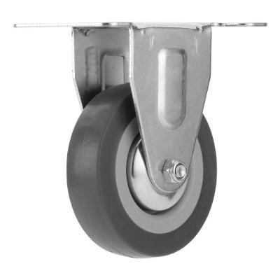Rodízio Fixo Borracha Cinza 75mm 3'' 45kg Zincado MTX