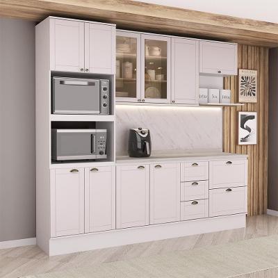Cozinha Completa Milla Smart 10 Portas 5 Gavetas MDF 250CM Branco