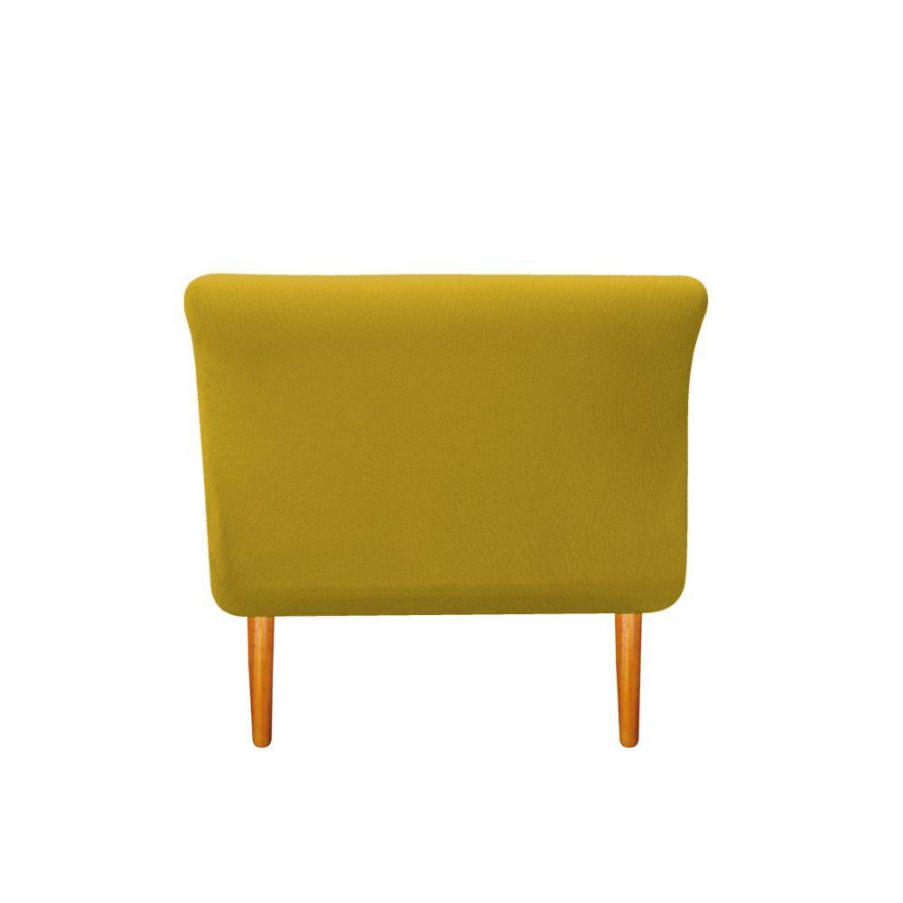 Recamier Ari 100 Cm Solteiro Suede Amarelo - 3