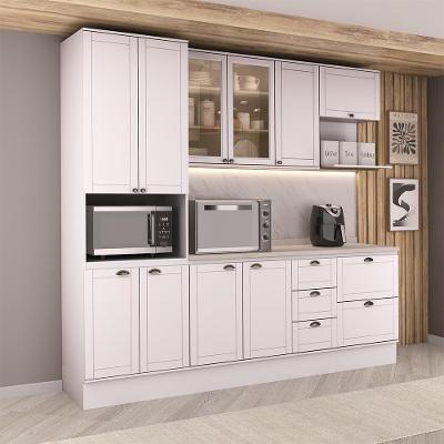 Cozinha Completa Milla Comfort 10 Portas 5 Gavetas MDF 250CM Branco