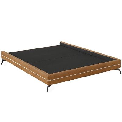 Cama Base Box King Otto Pés Ferro 203cm MDF-MDP Caramelo Nexta Casa