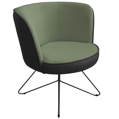 Poltrona Decorativa Chiara Corano Poliéster Easy Clean Verde Claro Nexta Casa