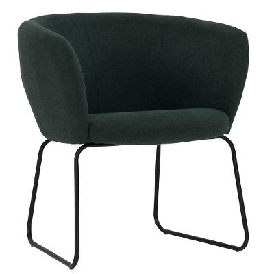 Poltrona Decorativa Isis Veludo Base Aço Espuma D28 Verde Nexta Casa