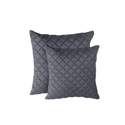 Kit 2 Almofadas Tressê 50x50cm e 40x40cm Veludo Cinza Nexta Casa