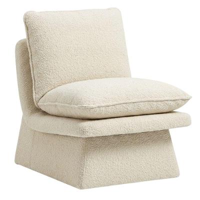 Poltrona Decorativa Filó Bouclé Fibra Siliconada Off White Nexta Casa
