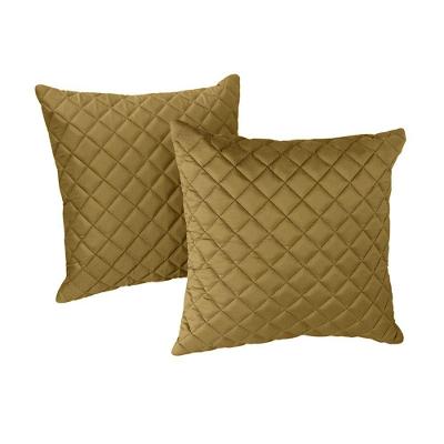 Kit 2 Almofadas Tressê 50x50cm Veludo Matelassê Mostarda Nexta Casa