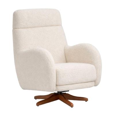 Poltrona de Amamentação Laura Giratória Bouclé Suede Off White Nexta Casa