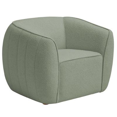 Poltrona Decorativa Provença Bouclé Pés Palito Verde Claro Nexta Casa