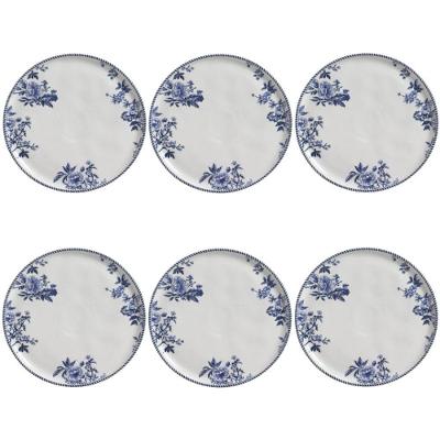 Conjunto de Pratos Fundos 6 Peças Bio Rouxinol Cerâmica Branco Porto Brasil