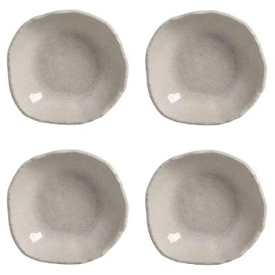 Conjunto de Pratos Fundos 4 Peças Orgânico Eco Cerâmica Off White Porto Brasil