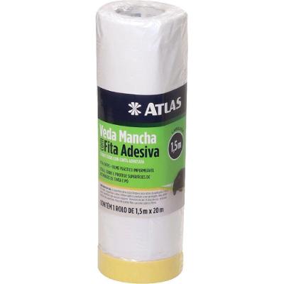 Filme Veda Mancha com Fita Crepe AT2220-150 1,5mx20m Pincéis Atlas