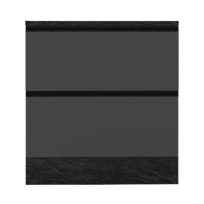 Balcão com Tampo Etna 12538P 1 Porta 1 Gaveta MDP e MDF 80CM Grafite