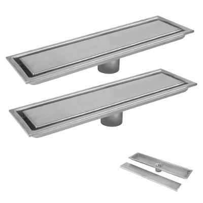 Kit 2 Ralos Lineares Invisíveis 40cm Inox Anti Odor Mundo LGBT