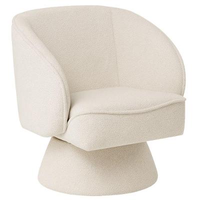 Poltrona Decorativa Agnes Base Fixa Bouclé Off White Nexta Casa