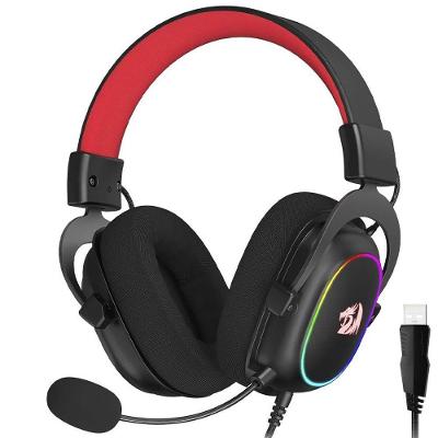Headset Gamer Redragon H510-RGB Zeus X RGB USB com Fio Preto