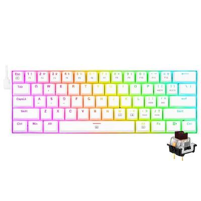 Teclado Gamer Mecânico Redragon K630W-RGB Dragonborn USB Branco