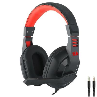 Fone de Ouvido Gamer Redragon Ares H120 com Fio P2 Preto e Vermelho