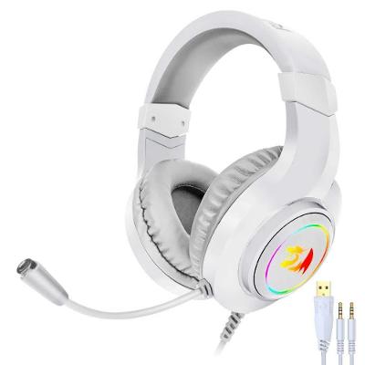 Fone Gamer Redragon H260W-RGB Hylas USB RGB Microfone Branco