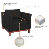Kit Sofá 2 E 3 Lugares E 2 Poltronas Europa 180 Cm Corano - Amarena Móveis Preto - 7