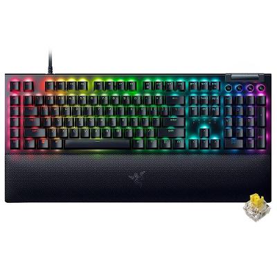 Teclado Gamer Mecânico Razer Blackwidow V4 USB RGB Yellow Inglês Preto