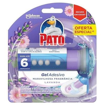 Gel Adesivo para Vaso Sanitário Pato Lavanda 6 Discos Aplicadores