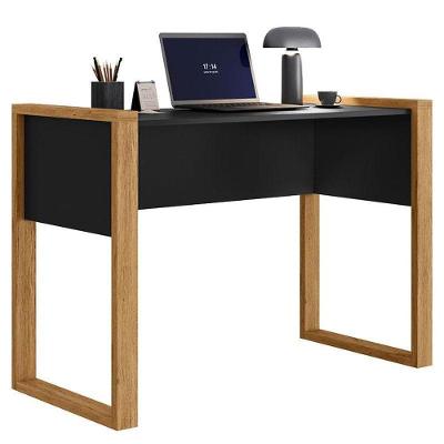 Mesa Office Retangular 5030 Moderno 3 Gavetas MDF 107,5cm Preto Qmovi