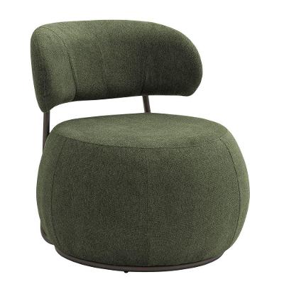 Poltrona Decorativa Greta Base Fixa Linho Bouclé Verde Nexta Casa
