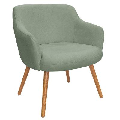 Poltrona Decorativa Jade Pés Palito Bouclé Verde Claro Nexta Casa