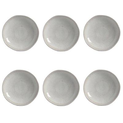 Conjunto de Pratos Fundos 6 Peças Orgânico Cerâmica Bege Porto Brasil