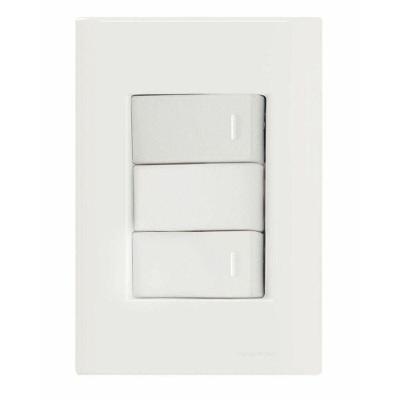 Conjunto 4x2 2 Interruptores Simples 10A 250V Branco Tramontina
