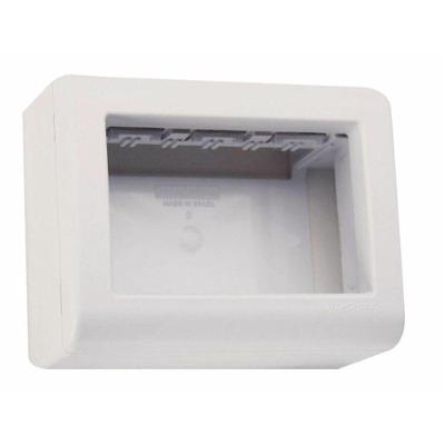 Caixa com Tampa de 3 Postos Lizflex Modular Branco Tramontina