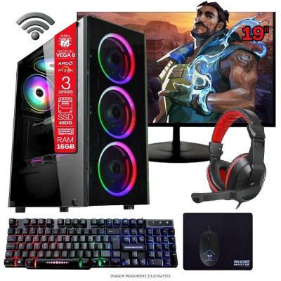 Desktop Ryzen 3 3200G 16GB DDR4 SSD 480GB Windows 11 Monitor 19" Tob Computers