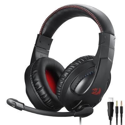 Headset Gamer Redragon H211-RGB Cronus RGB USB com Fio RGB Preto