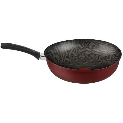 Frigideira Wok Facilita Alumínio Antiaderente 24CM Thermo-Sinal Vermelho Rochedo
