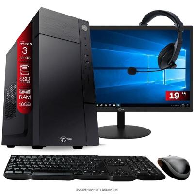 Desktop Ryzen 3 3200G 16GB DDR4 SSD 960GB Windows 11 Pro Tob Computers
