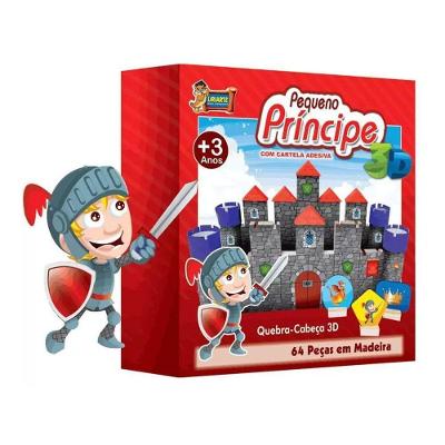 Quebra-Cabeça 3D Pequeno Príncipe 64 Peças Madeira e MDF Uriarte
